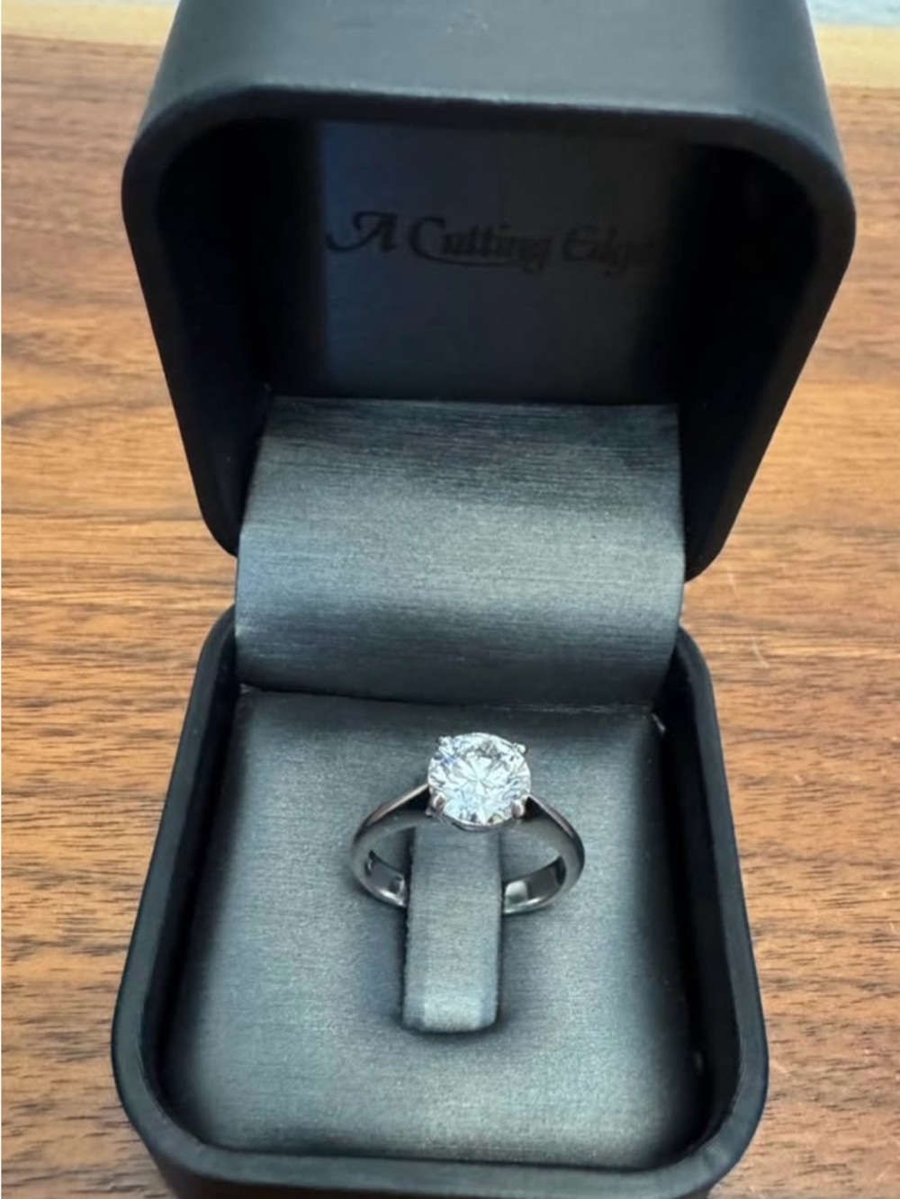 1.84ct Classic Solitaire White Gold Engagement Ring with Round Cut Lab Diamond
